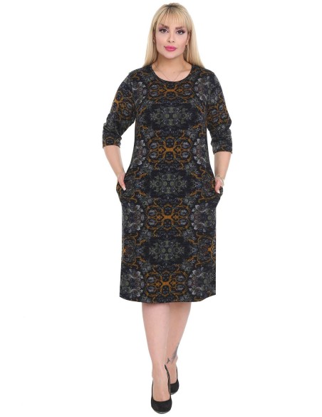 Tumša kleita ar rakstiem