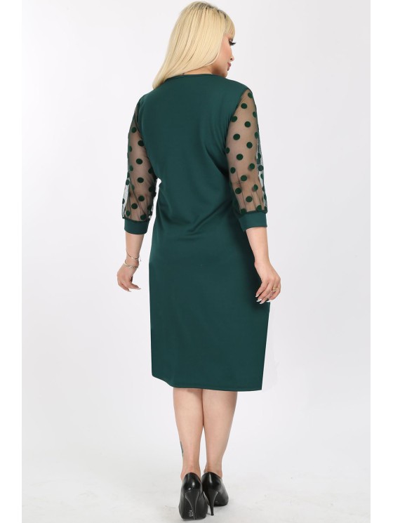 Žalia suknelė su rutuliukais 2