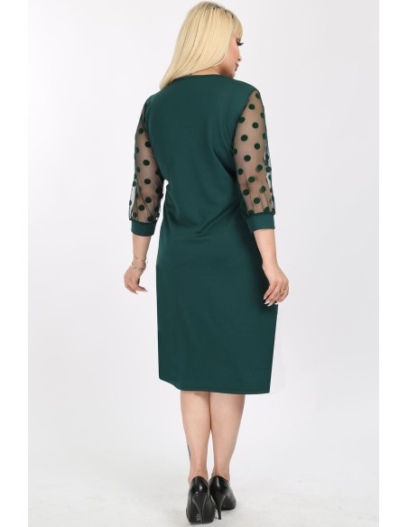 Roheline pallidega kleit