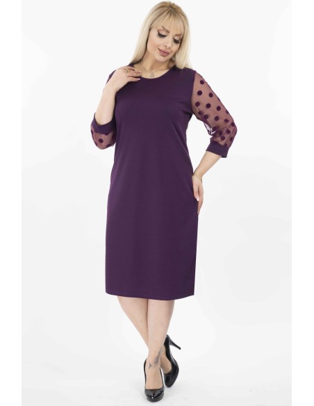 Violeta kleita ar bumbiņām