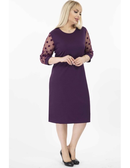 Violeta kleita ar bumbiņām