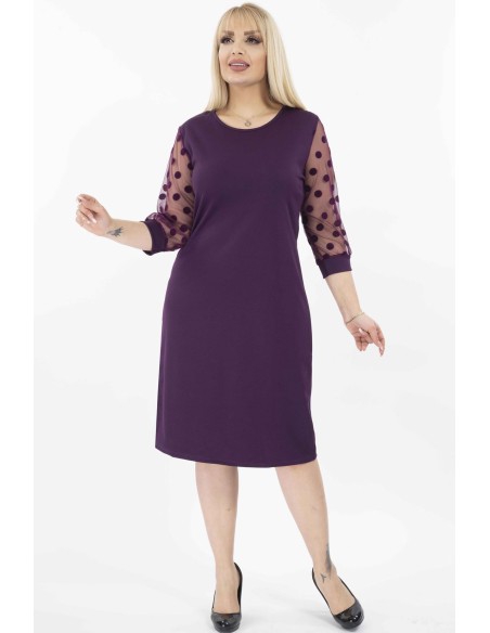 Violeta kleita ar bumbiņām