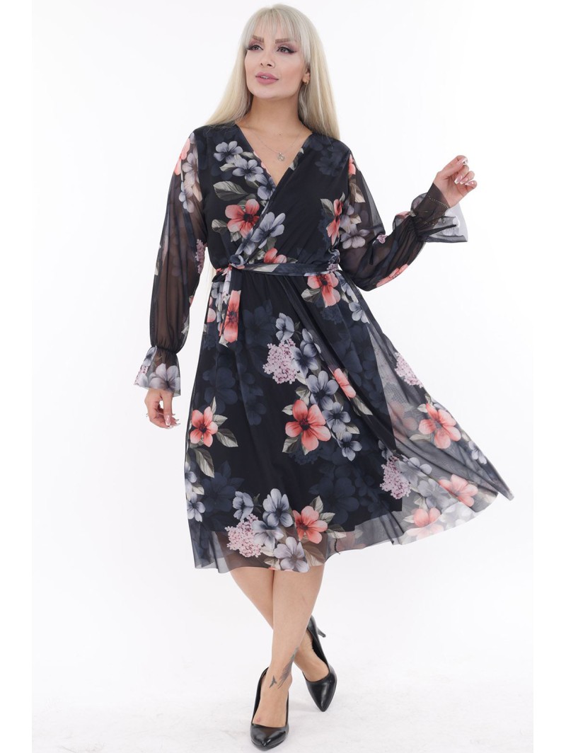 Цветочное платье с ремешком Цветочное платье с ремешком