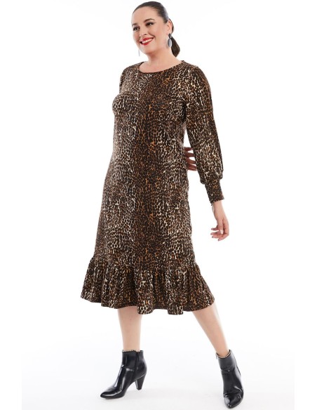 Loomakarva mustriga kleit