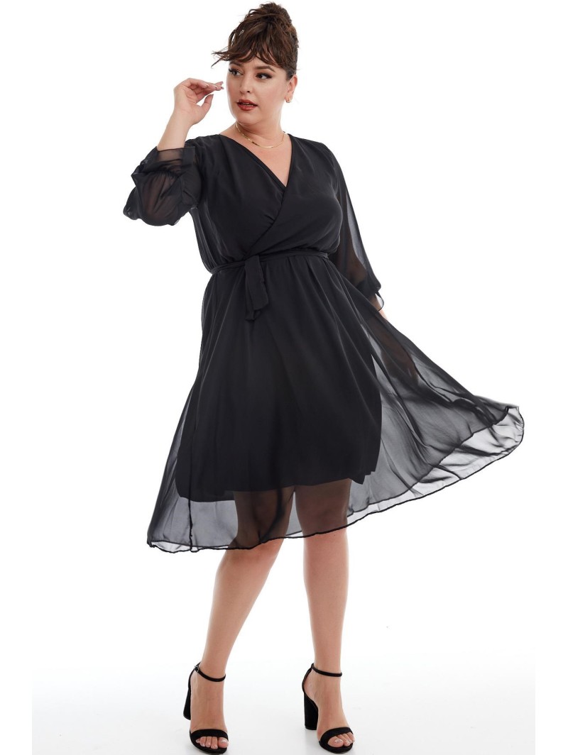 Melna šifona kleita Melna šifona kleita