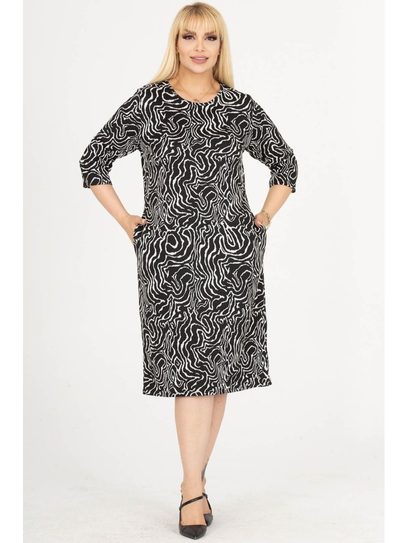 Mustriline taskutega kleit Mustriline taskutega kleit