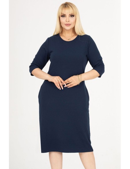 Темно-синее платье