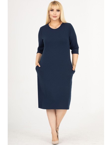 Tamsiai mėlyna suknelė