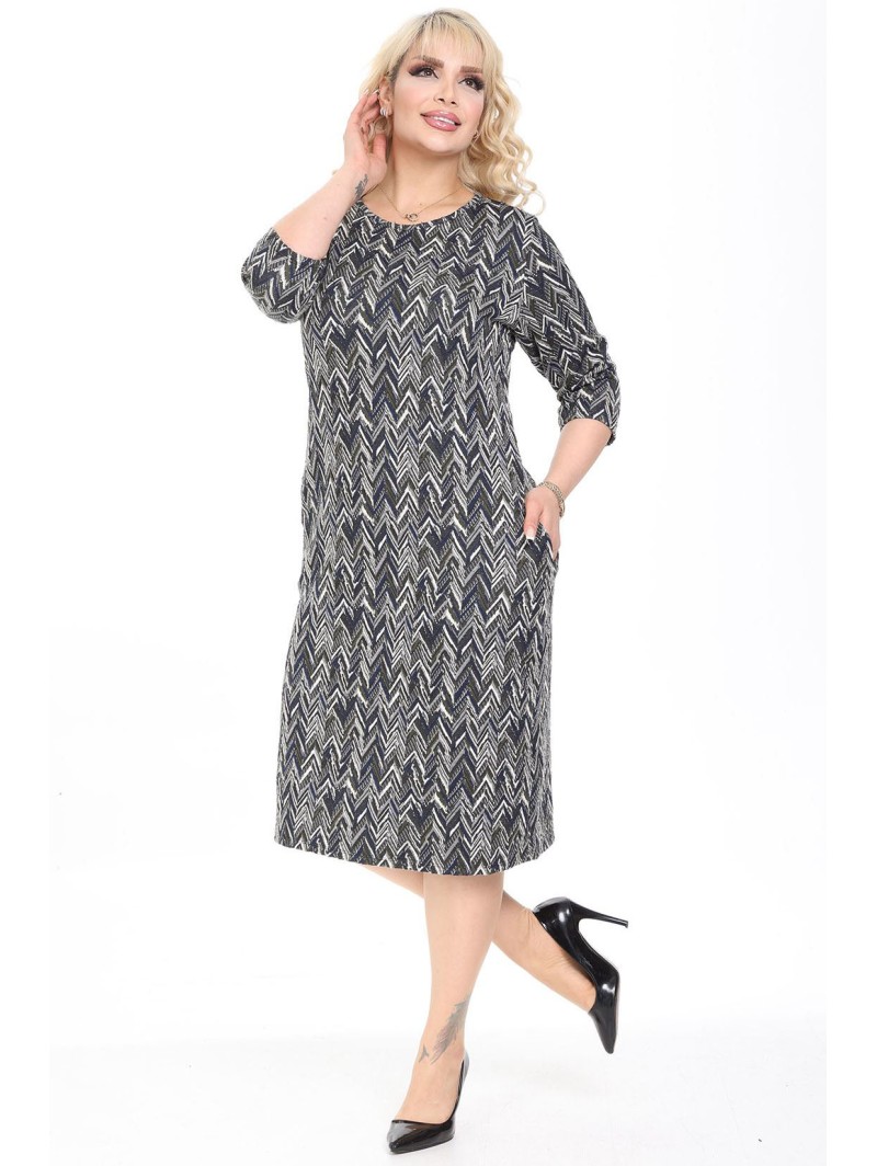 Платье с узором «елочка» Платье с узором «елочка»