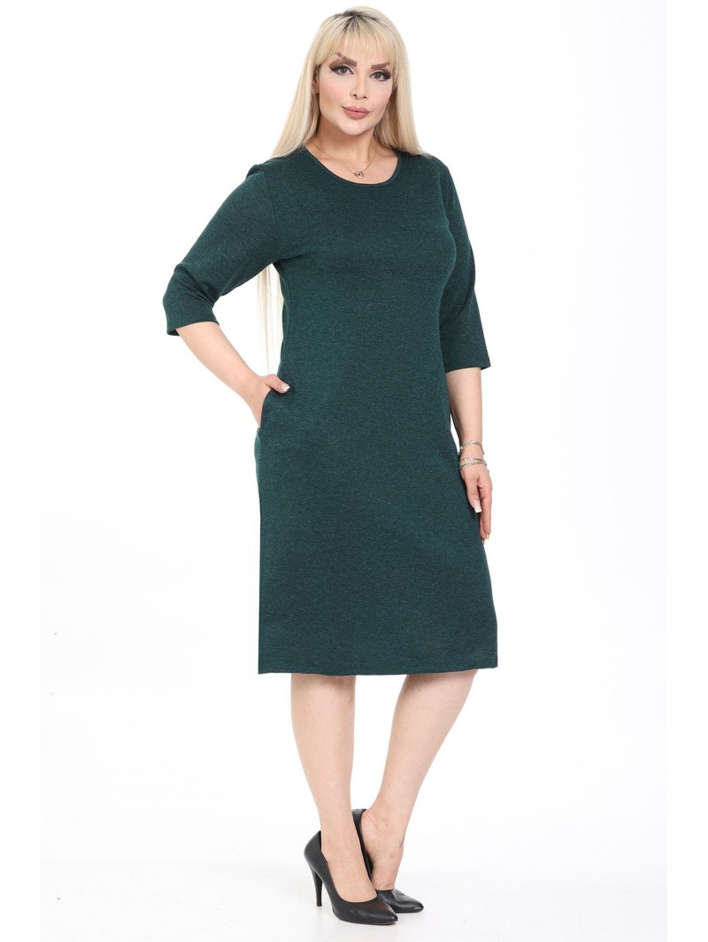 Tamsiai žalia suknelė