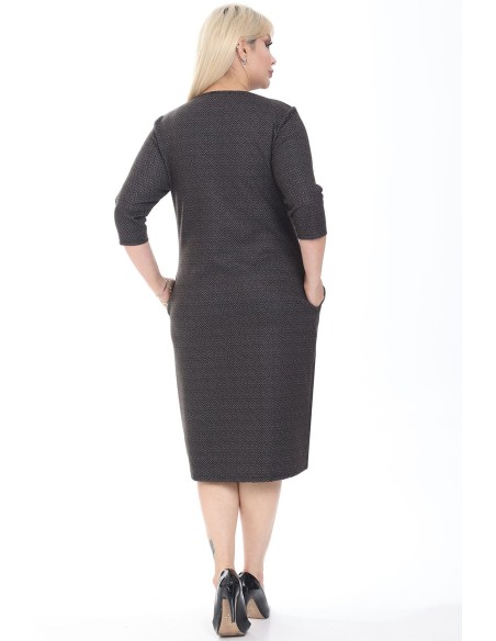 Платье с узором «елочка»