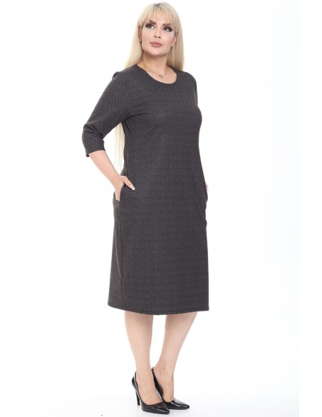 Платье с узором «елочка»