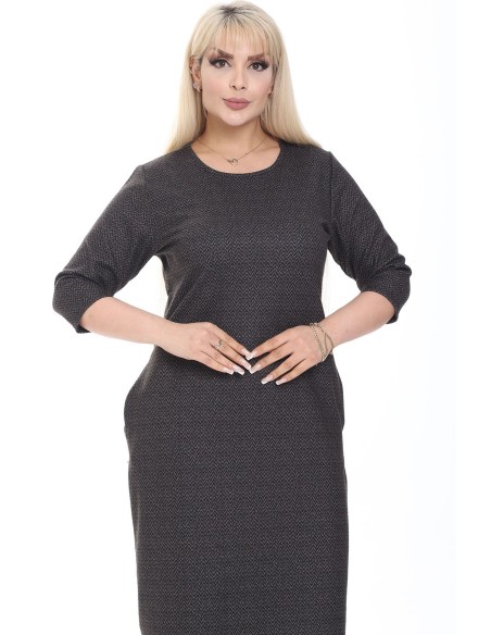 Платье с узором «елочка»