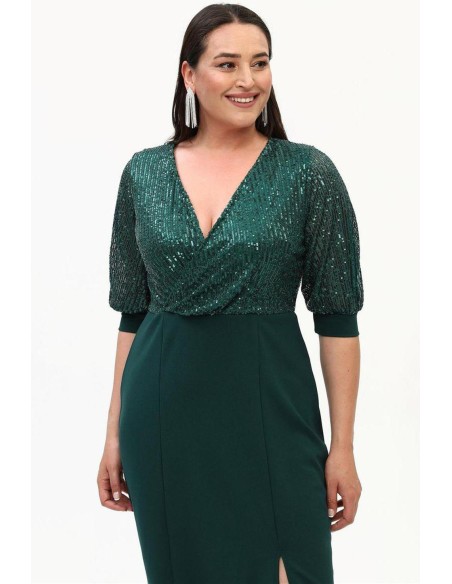 Roheline soomustega kleit