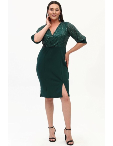 Roheline soomustega kleit