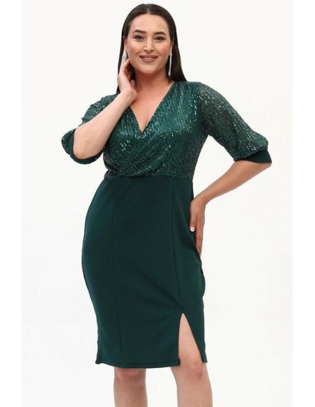 Roheline soomustega kleit