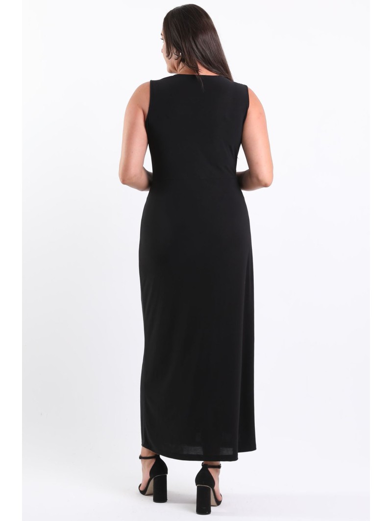 Pikk uhke varrukateta kleit