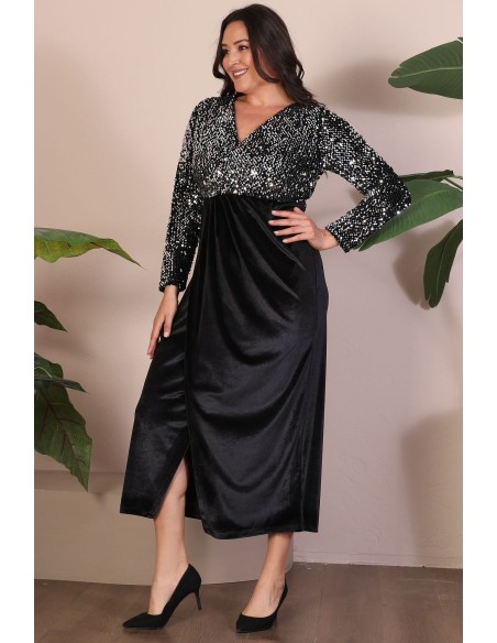 Velūra kleita ar svariem