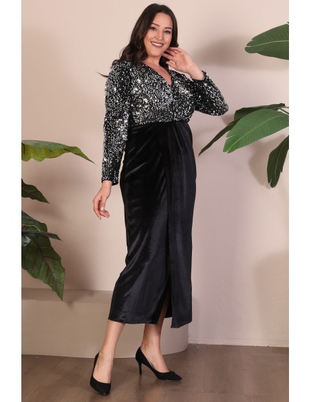 Velūra kleita ar svariem