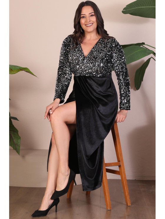 Велюровое платье с чешуей 2