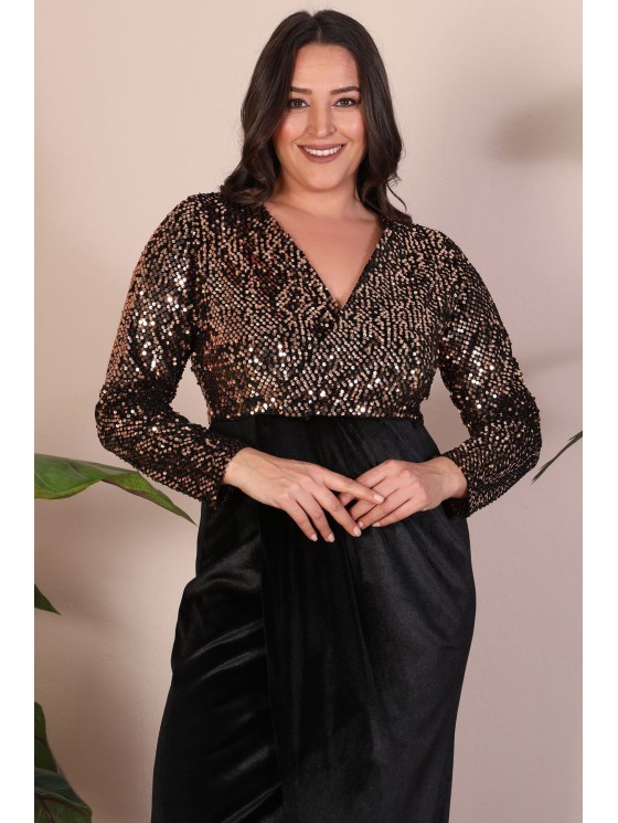 Veliūrinė suknelė su žvyneliais 2