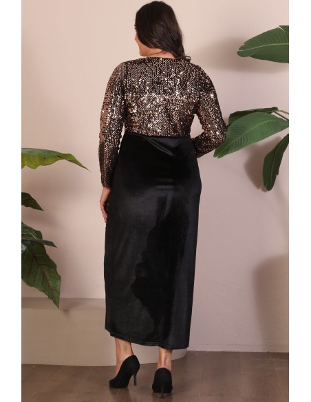 Велюровое платье с чешуей