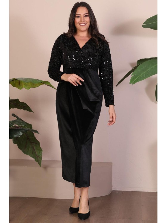 Велюровое платье с чешуей 2