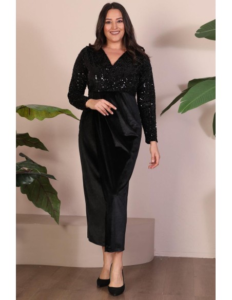 Велюровое платье с чешуей