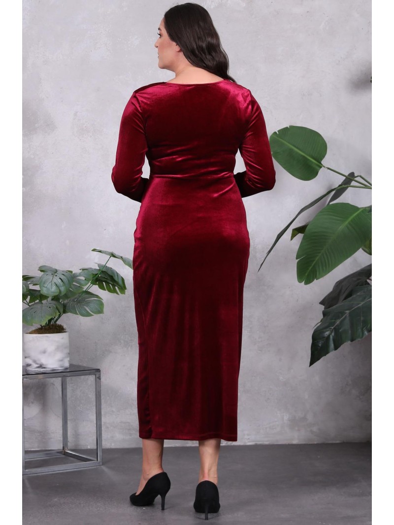 Ilga veliūrinė suknelė