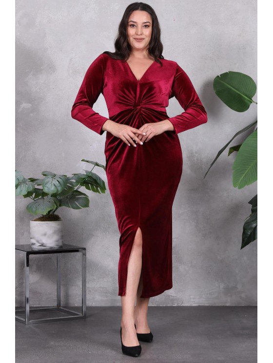 Ilga veliūrinė suknelė