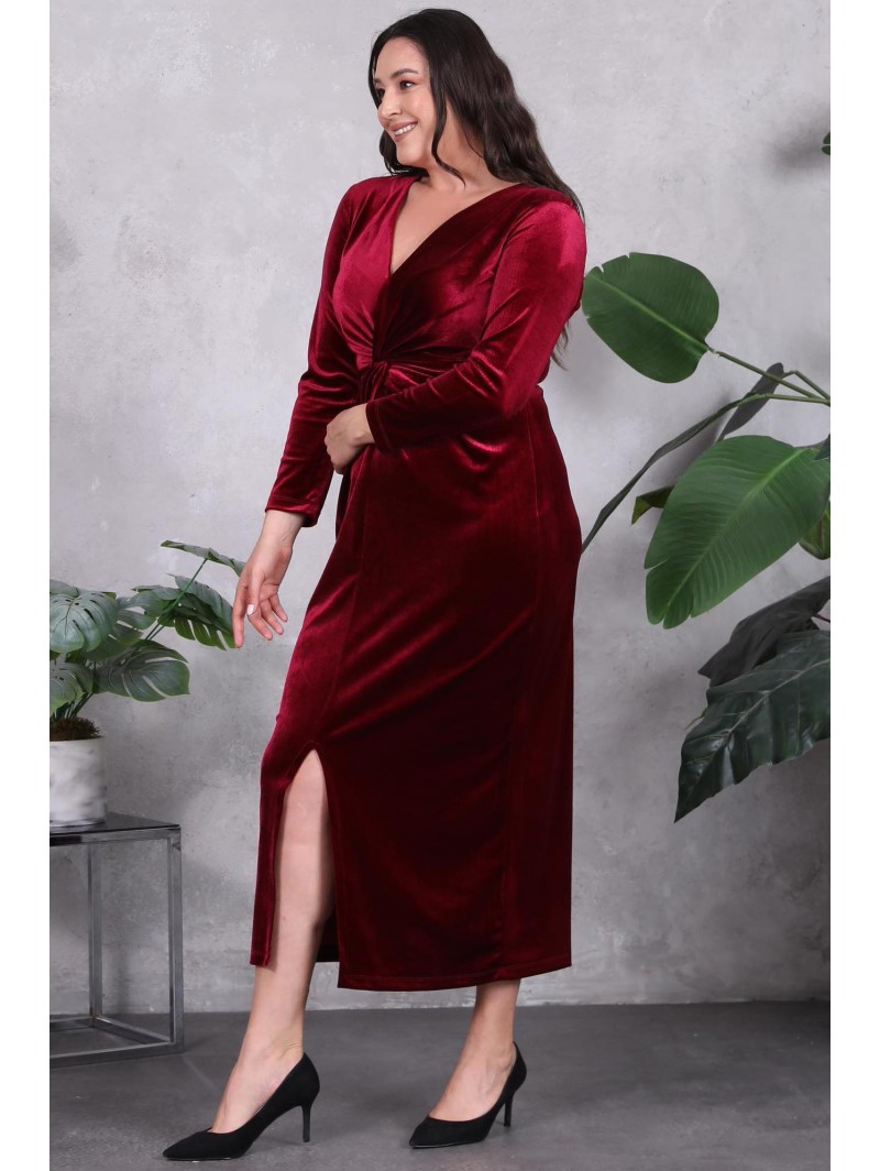 Ilga veliūrinė suknelė