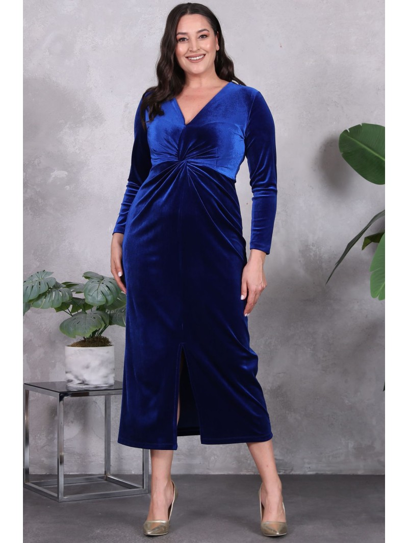 Ilga veliūrinė suknelė