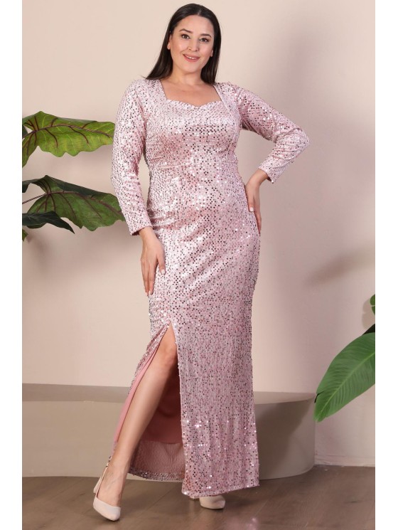 Длинное платье с чешуей