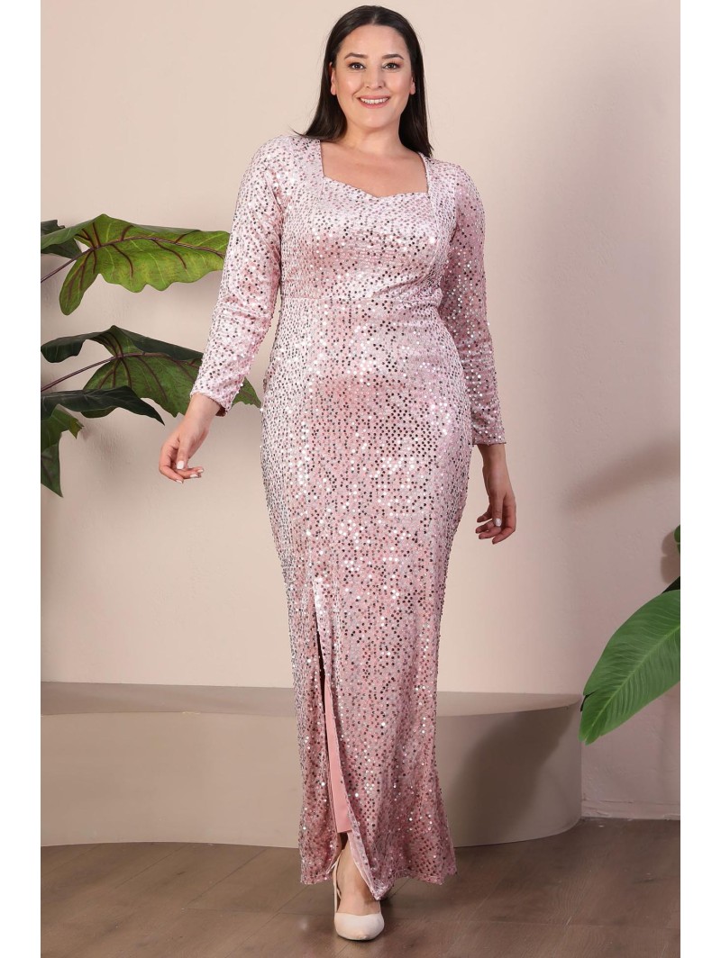 Длинное платье с чешуей