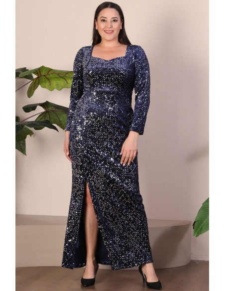 Длинное платье с чешуей