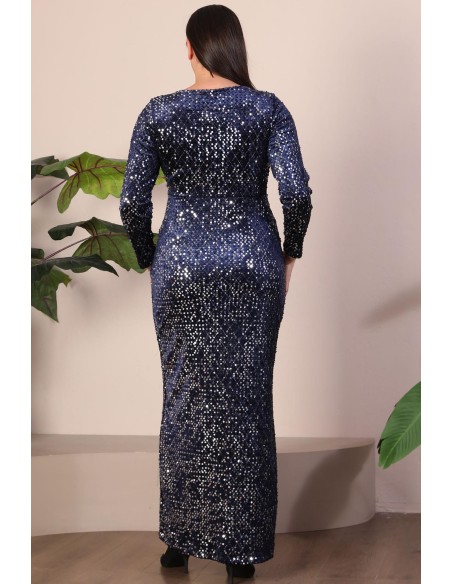 Длинное платье с чешуей