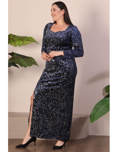 Длинное платье с чешуей