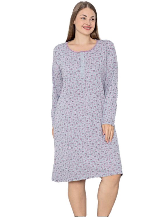 Paprasti medvilnės naktiniai moterims