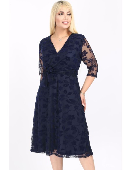 Темно-синее платье