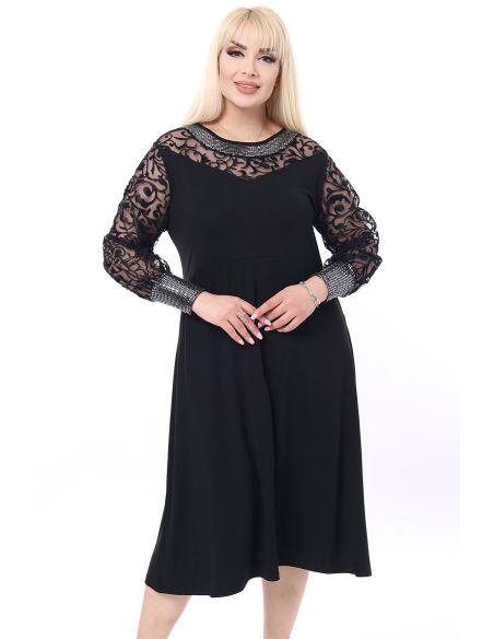 Черное классическое платье