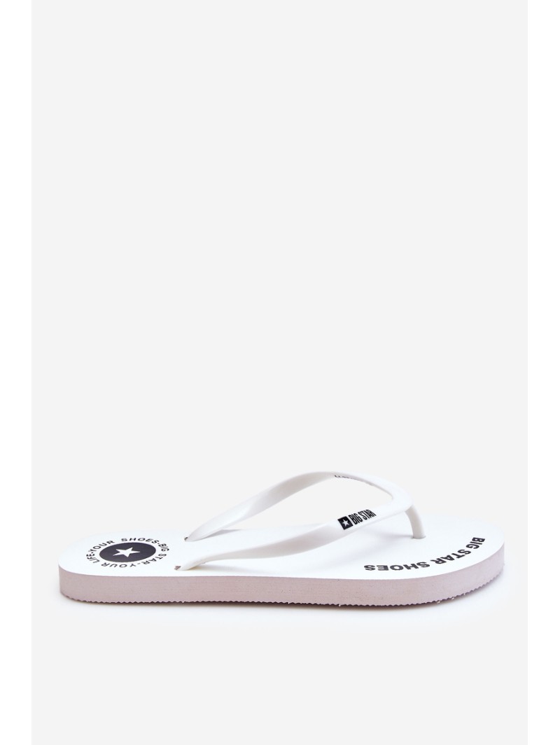 Comfortable Big Star Flip Flops LL274795 White