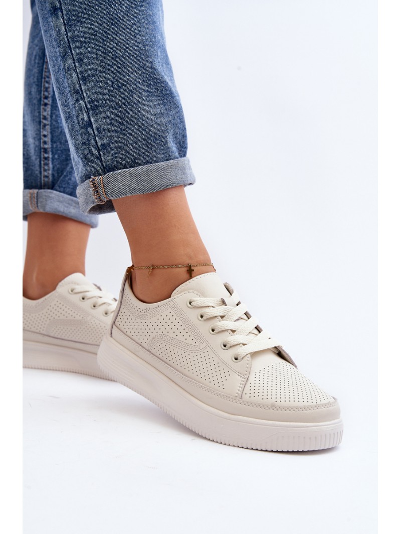 Women's Leather Sports Shoes Sneakers White Failla