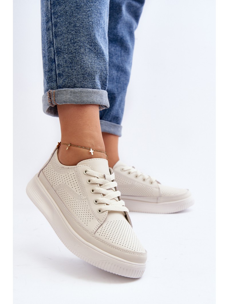 Women's Leather Sports Shoes Sneakers White Failla