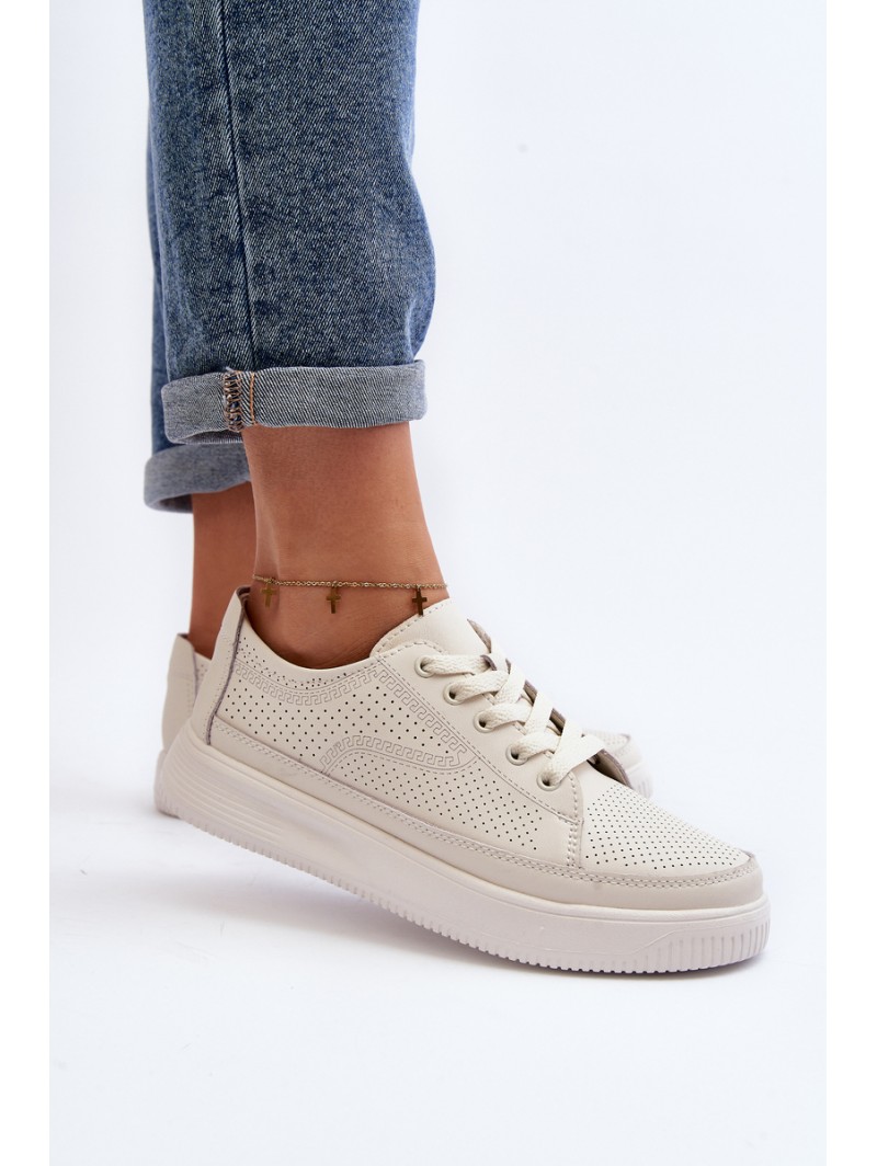 Women's Leather Sports Shoes Sneakers White Failla