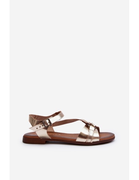 Zazoo 40182 Women's Leather Sandals Gold