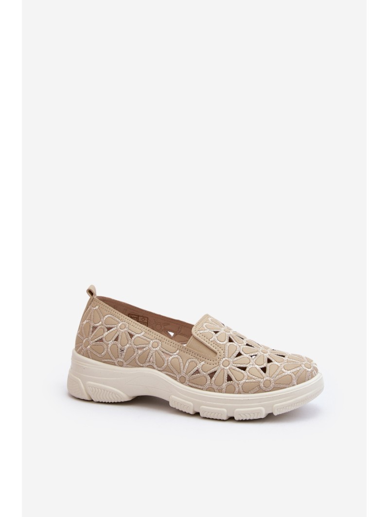 Beige Women's Cut-out Shoes Emilei