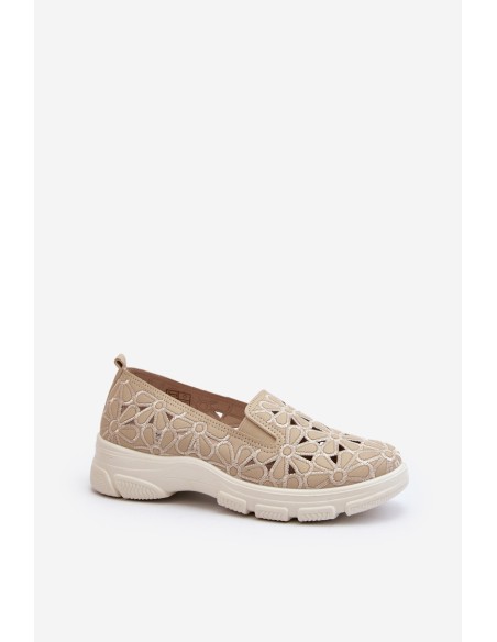 Beige Women's Cut-out Shoes Emilei