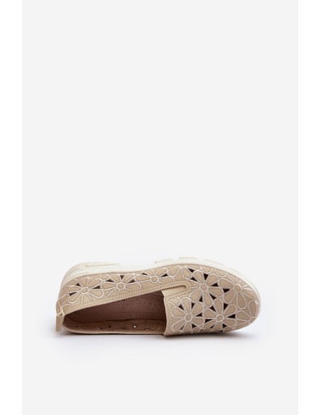 Beige Women's Cut-out Shoes Emilei