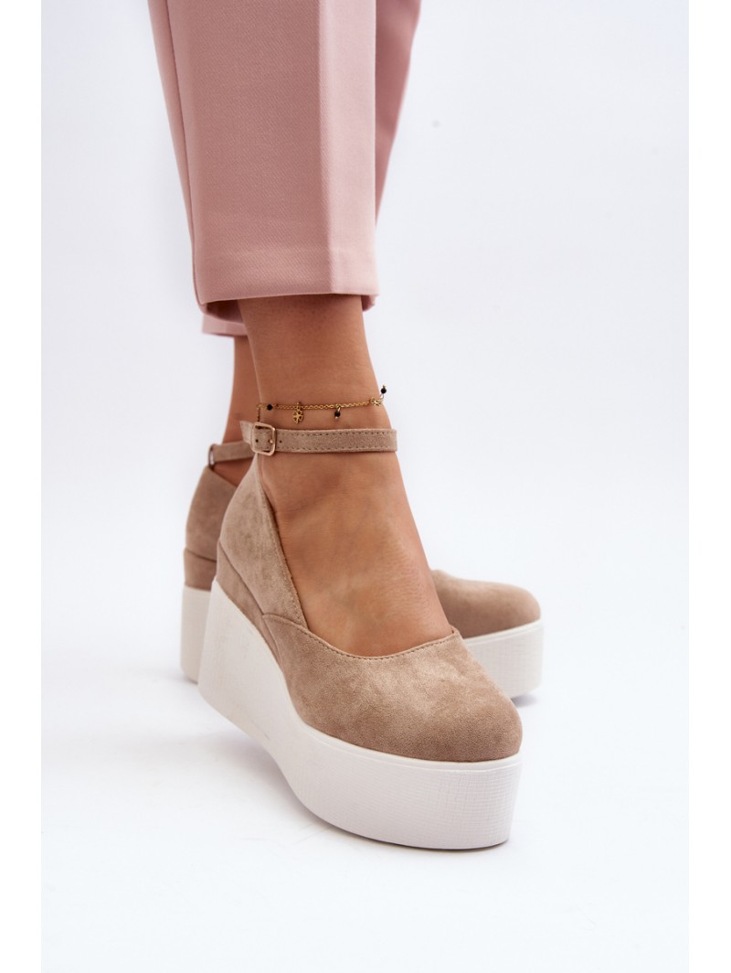 Women's Beige Wedge Espadrilles Malla Women's Beige Wedge Espadrilles Malla