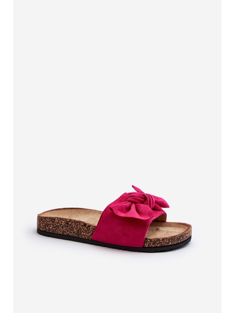 Women's Pink Bow Slippers Ezephira